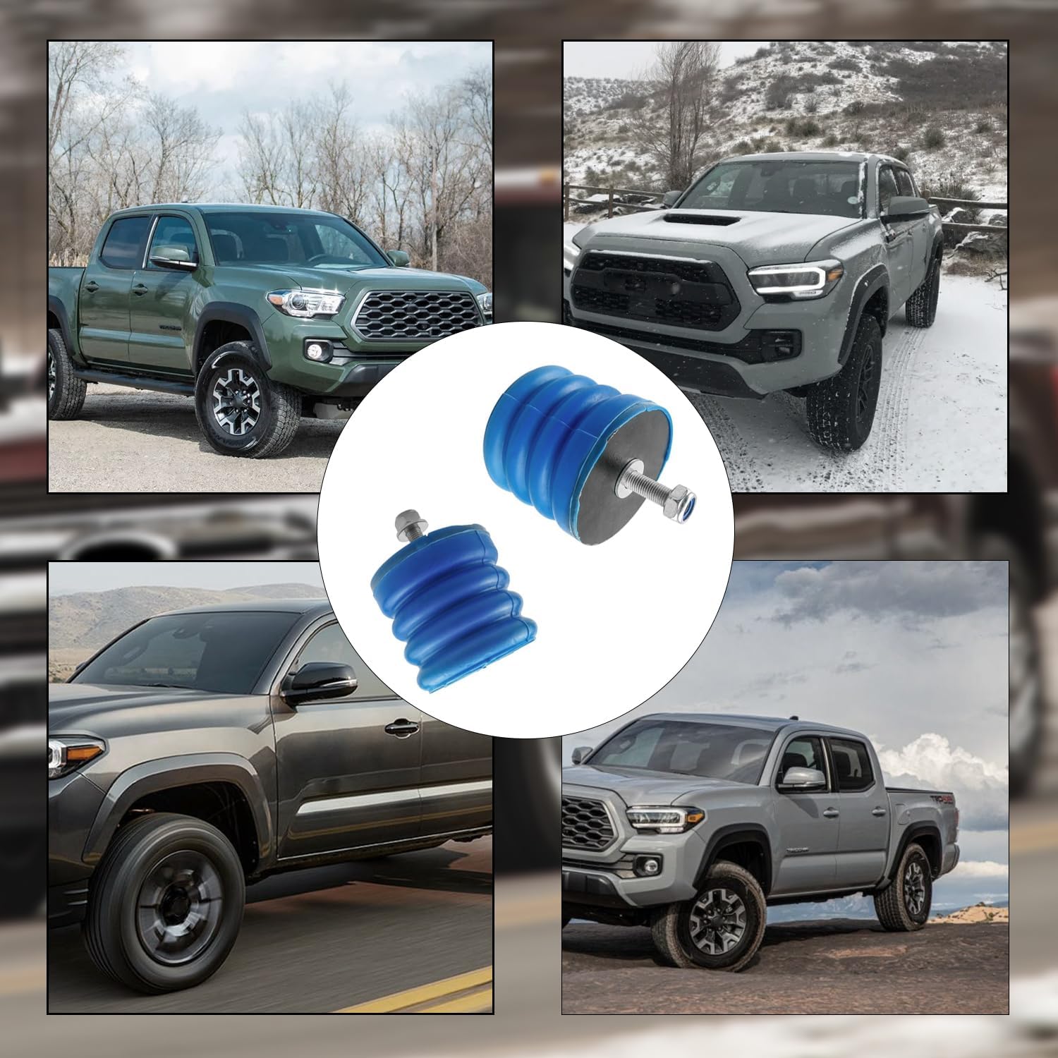 SSF-604-40 Front Air Helper Springs Kit(Left Right Front Rear),Fit for Toyota Tacoma Tundra T100 Pickup FJ Cruiser .Auxiliary Bump Stop Spring SSF60440 2PCS