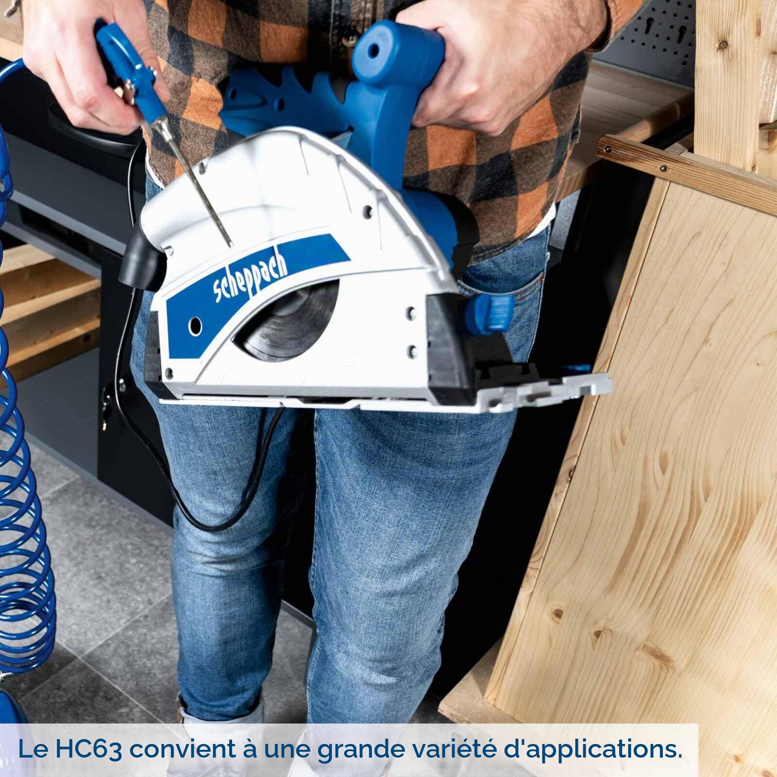 Scheppach Compresseur d'air HC63-1500W - 50L - 14 accessoires inclus