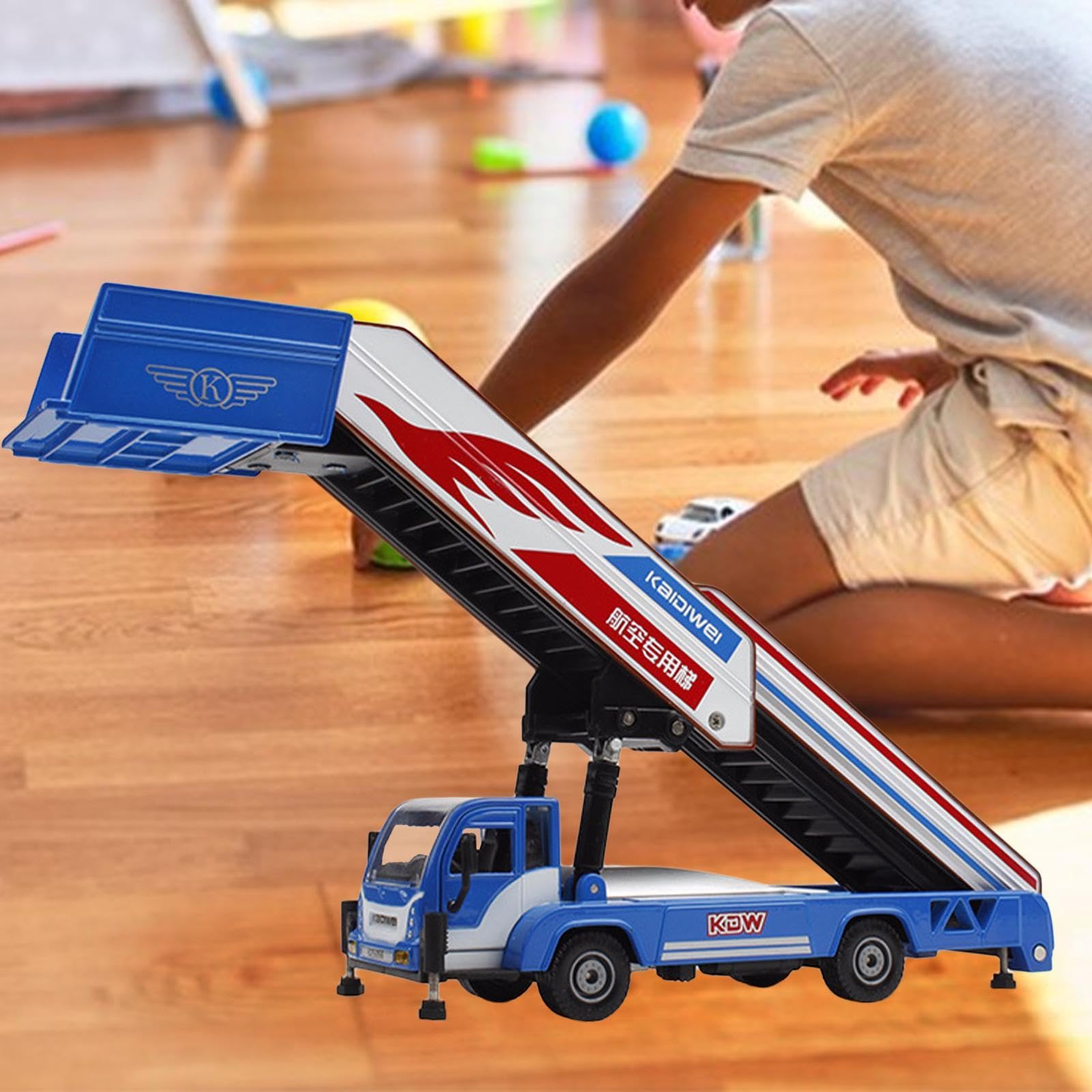 Spielzeugauto Modell Im Maßstab 1:43, Realistischer Transporter LKW, Faltbar, Aus Metallguss, für Jungen Im Alter von 3 bis 8 Jahren, Blau