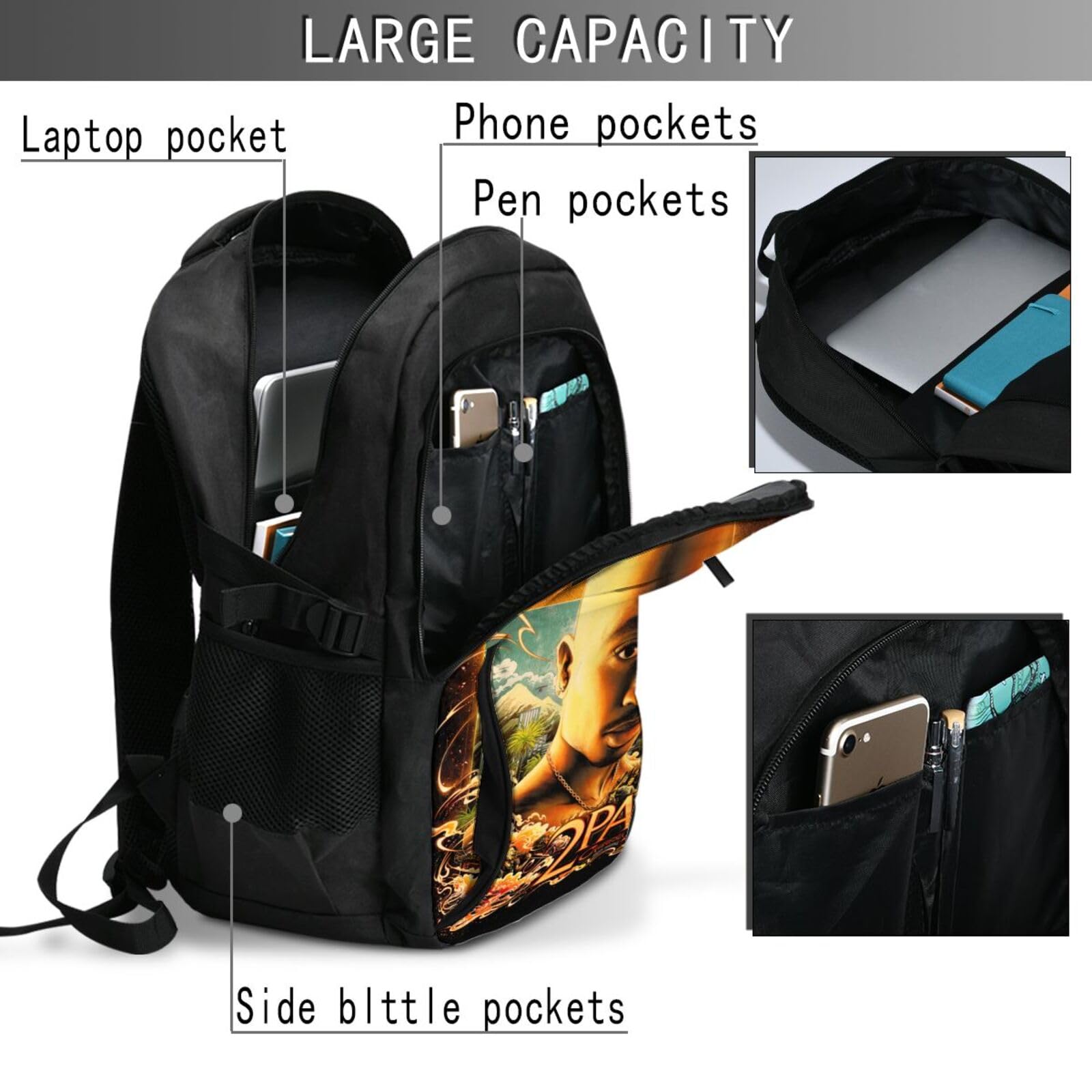 2pacのリュック Amazon.co.jp: 2PAC Tupac Backpack, School Bag, Sports Bag