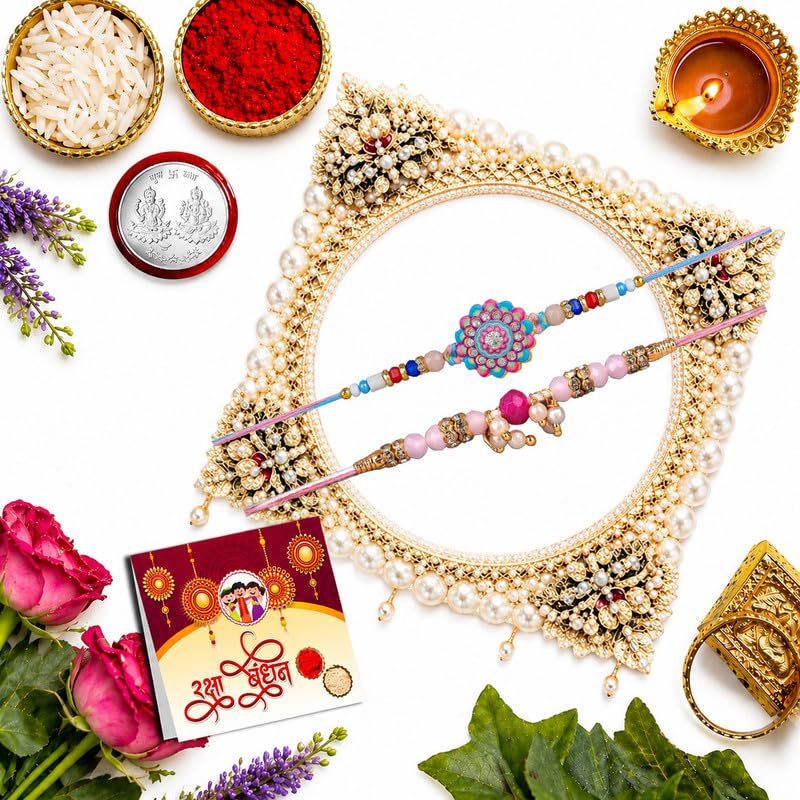 Image of Rakhi For Brother, RakhiGift, BestRakhiGiftForBrother,Bhaiya-Bhabhi RakhiC0004