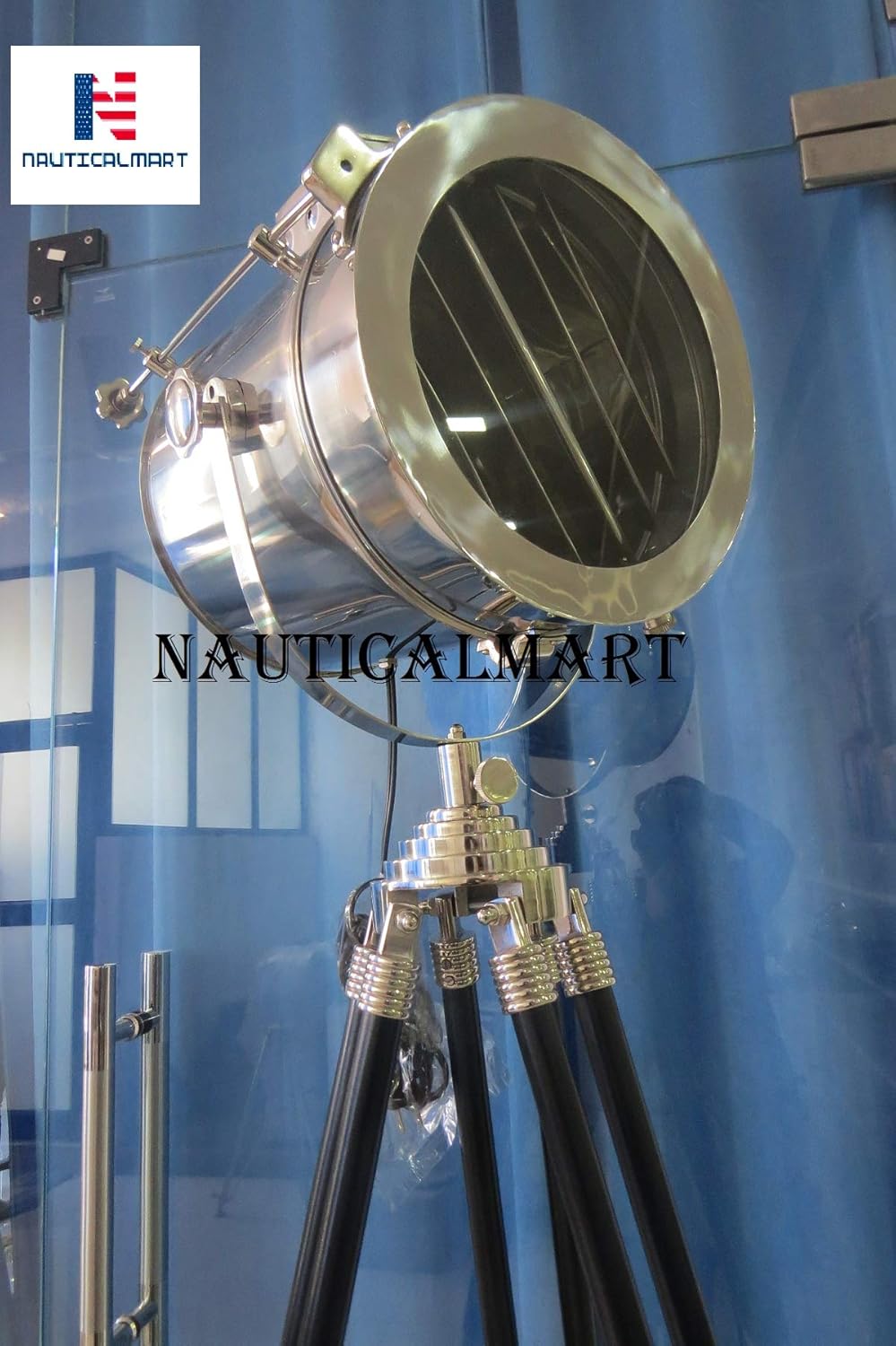 Chrome Designer Royal Modern Tripod Floor Lamp Searchlight for Living Room