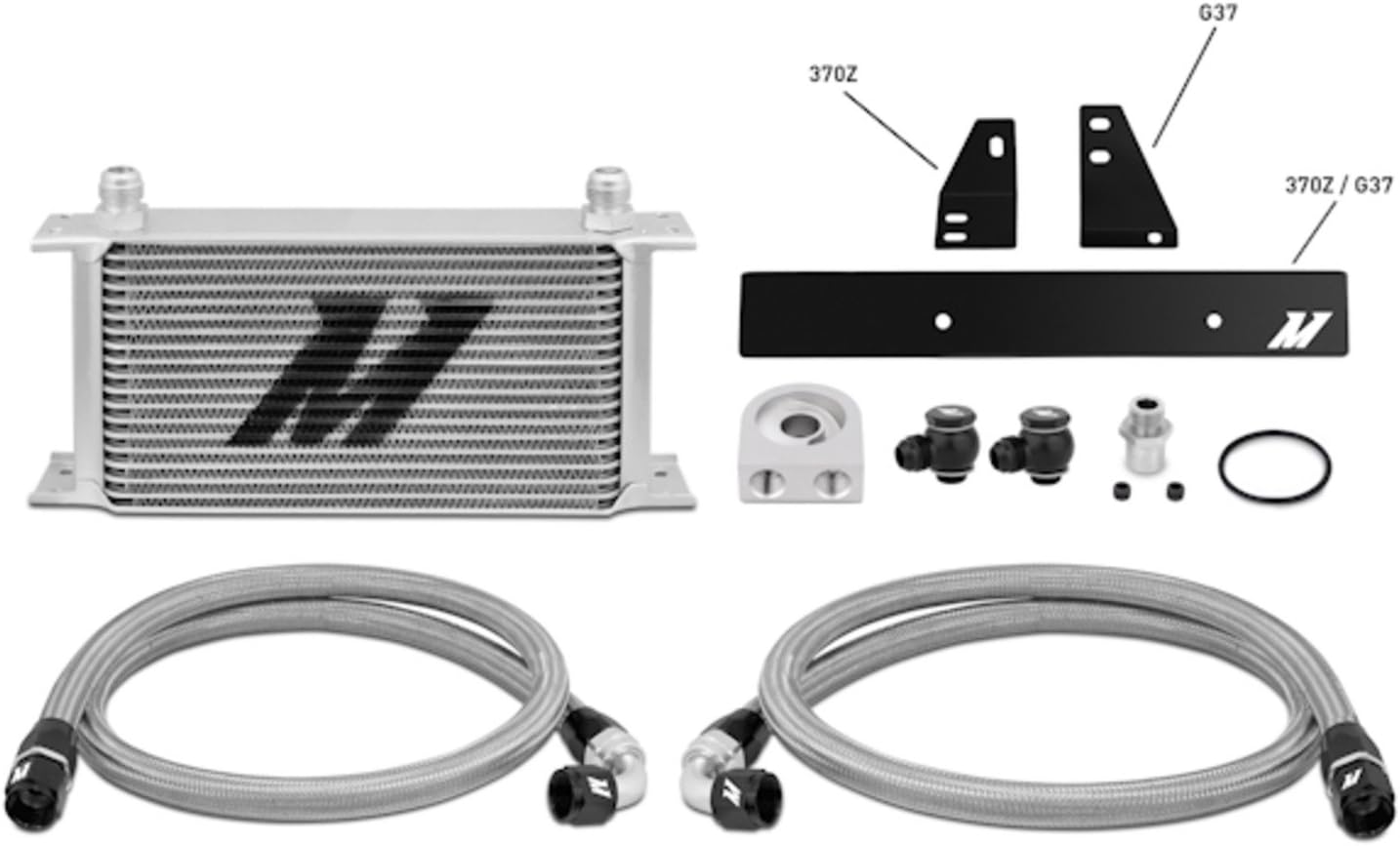 Mishimoto MMOC-370Z-09 Oil Cooler Kit Fits Nissan 370Z Infiniti G37, 2008+ Coupe only Silver