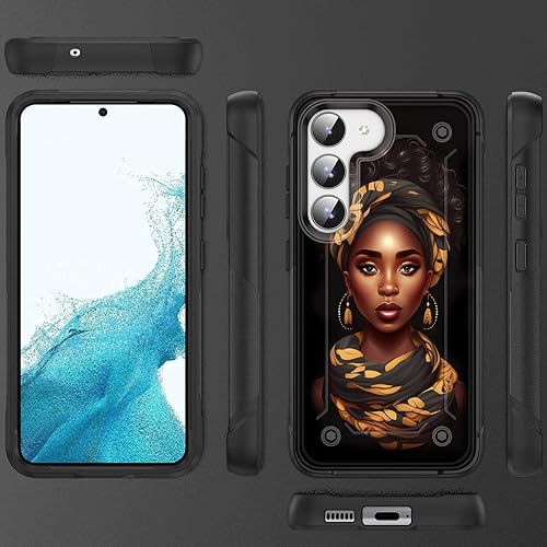 Miniatura 6 de Funda para Galaxy S23, resistente de doble capa de policarbonato duro y silicona suave, resistente a prueba de golpes, funda protectora para Samsung