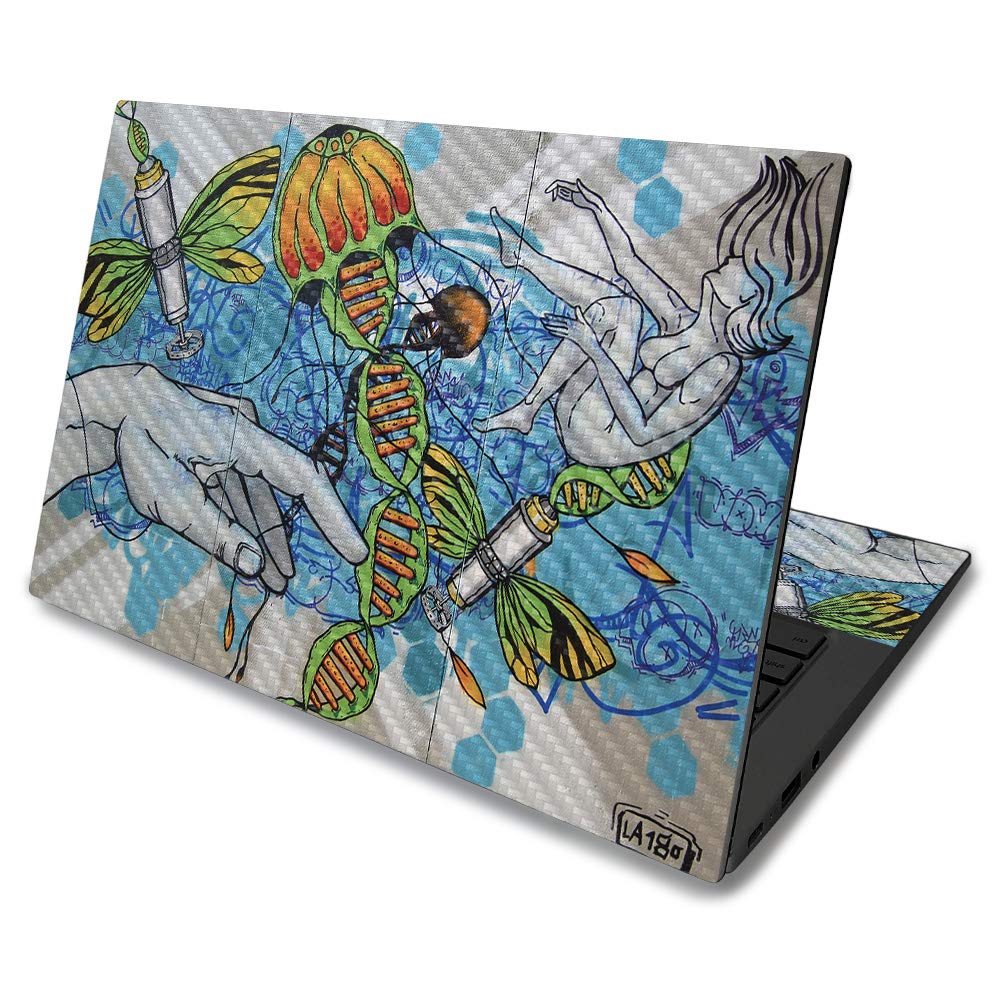 MightySkins Carbon Fiber Skin for Asus Chromebook C425 14" (2019) - Fantastic Voyage | Protective, Durable Textured Carbon Fiber Finish | Easy to Apply, Remove, and Change Styles | Made in The USA