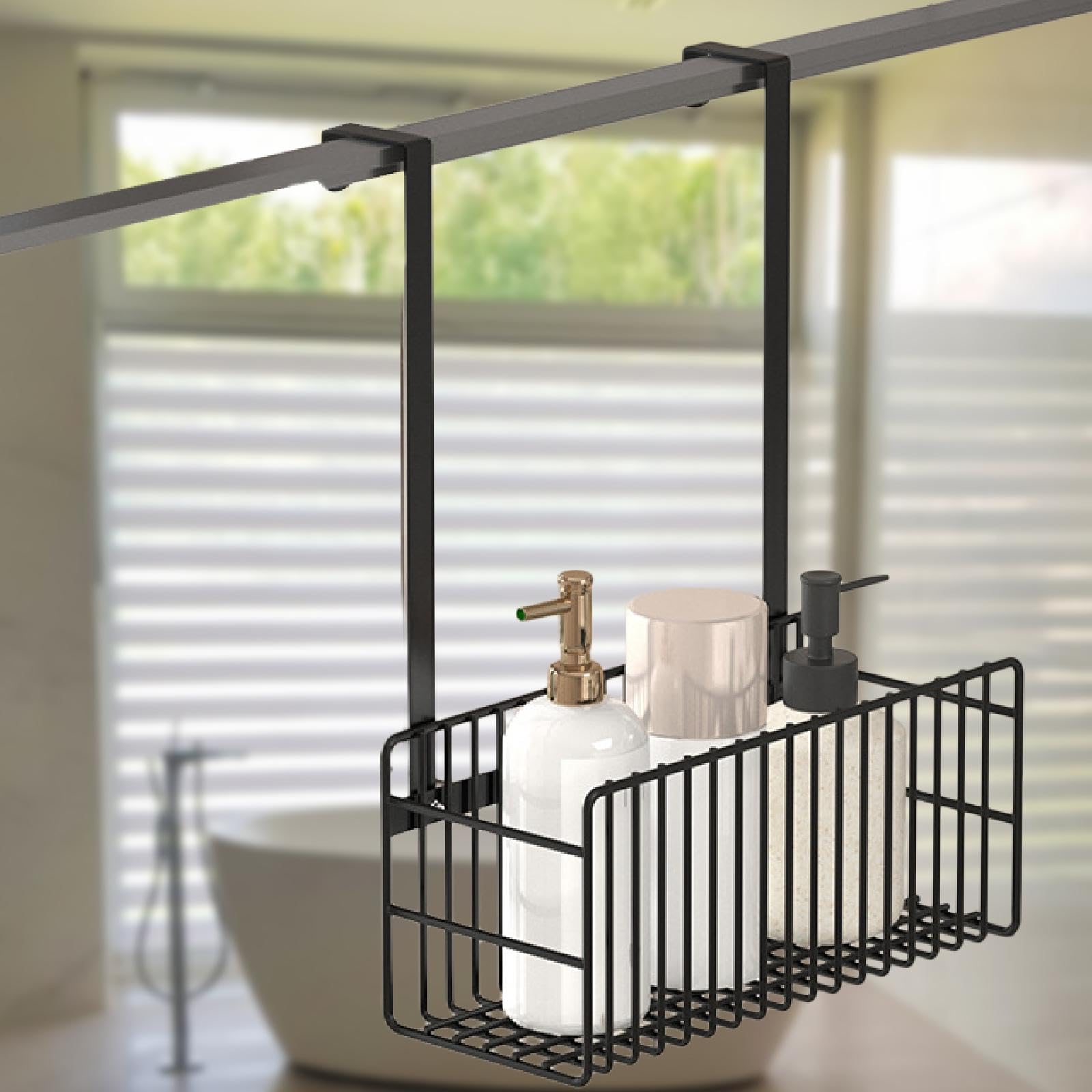 Cestino Portaoggetti da Appendere alla Porta della Doccia, Organizer per Bagno per Appartamento, Camera da Letto O Ufficio.