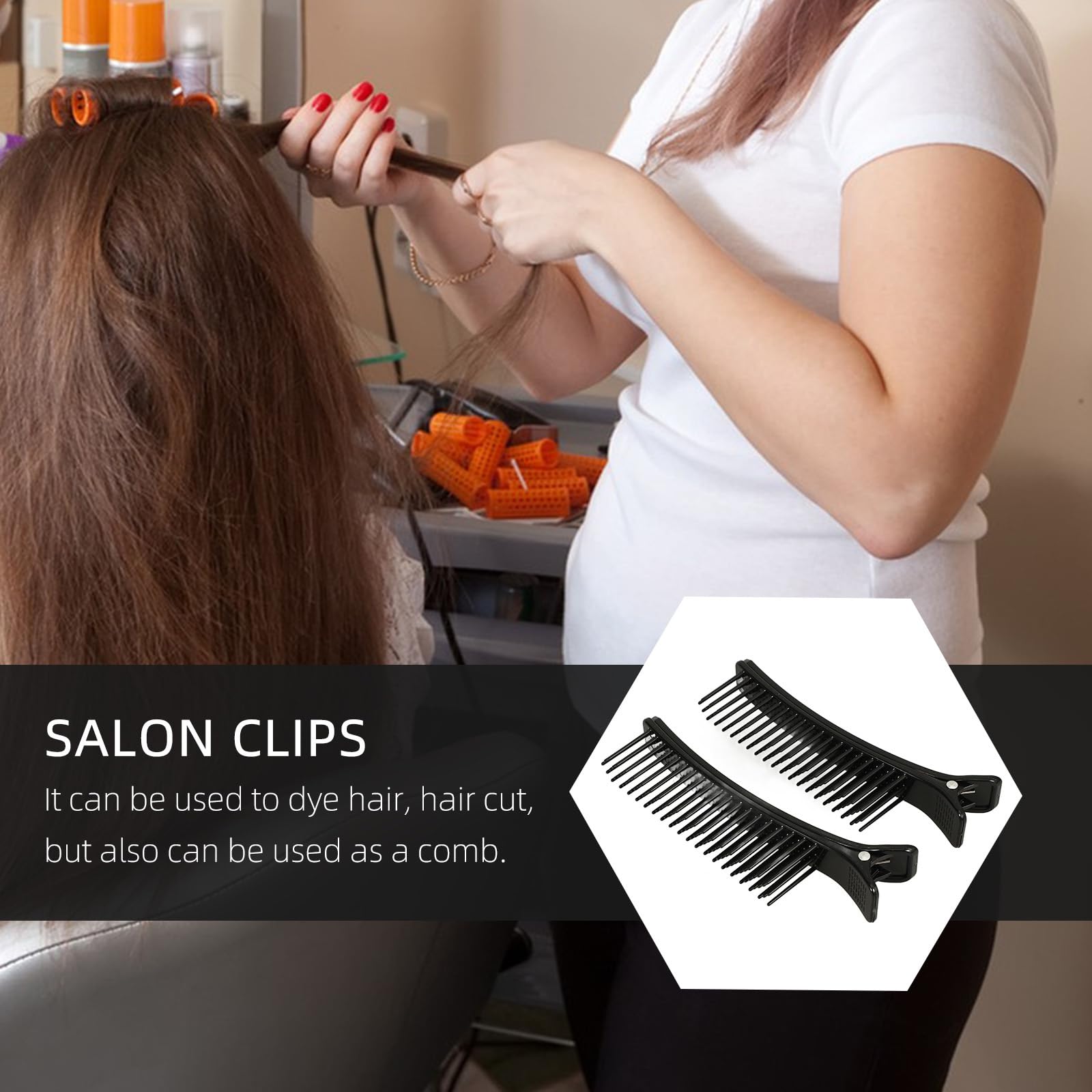 Amazon | Healeved 2個 くし付きヘアクリップ ヘアセパレートクリップ