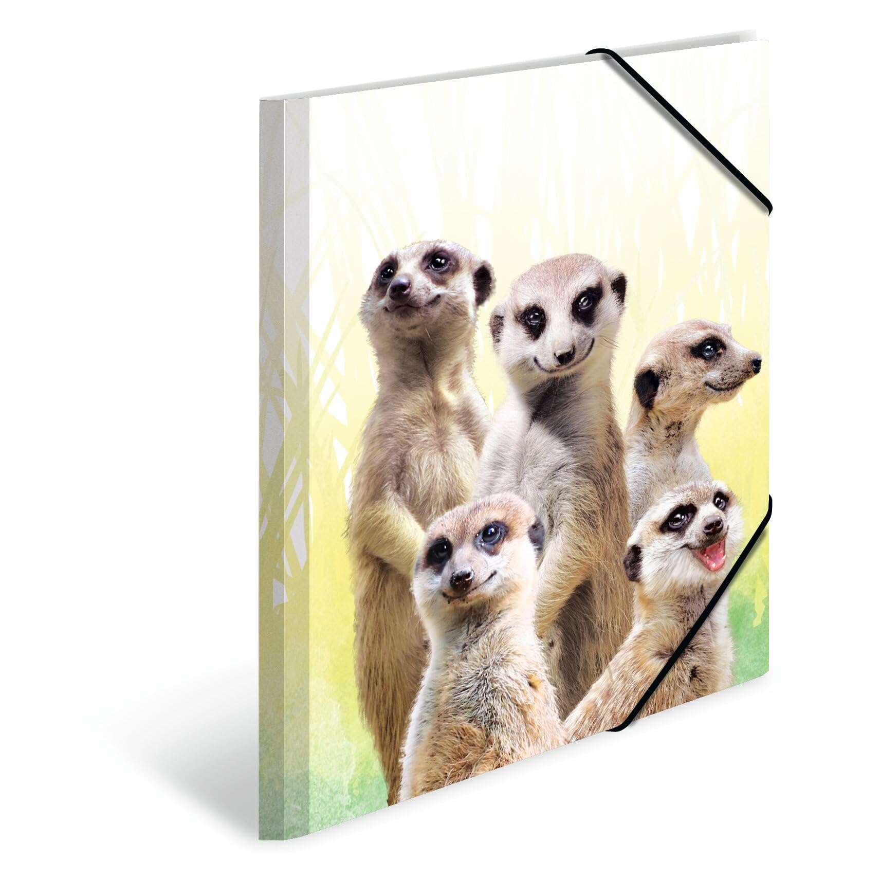 HERMA 19961 Portfolio Folders A4 Exotic Animals Meerkat Troop, Pack of 3