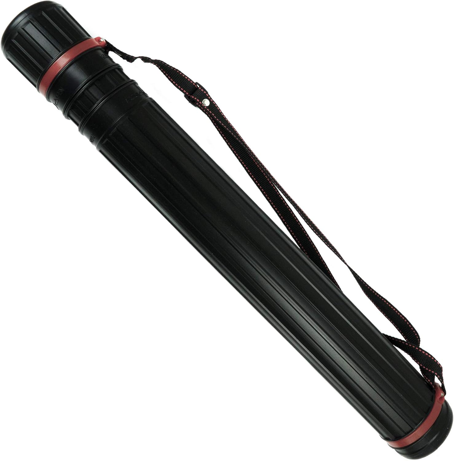 Pacific Arc Expandable Poster Storage Mailing Tube, for Blueprint, Artwork, Plans, Drafting - Hard Plastic Black 25 Inches to 37.5 inches with 3.75 Inch Opening