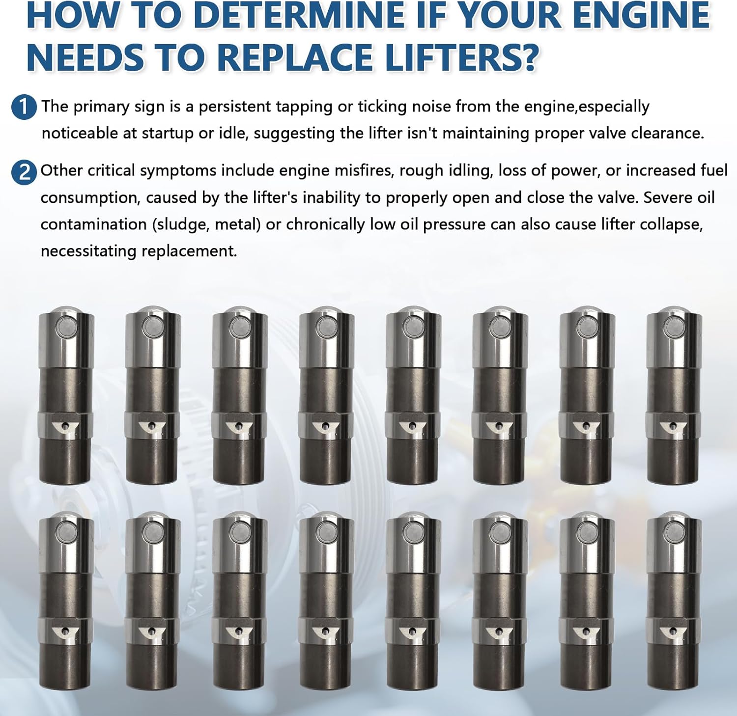 LS7 Lifters Set of 16 with Guide Trays Fit for LS1 LS2 LS3 LS6 LQ4 LQ9 LY5 LY6 LM7 4.8 5.3 5.7 6.0 6.2 Replace 12499225 17122490