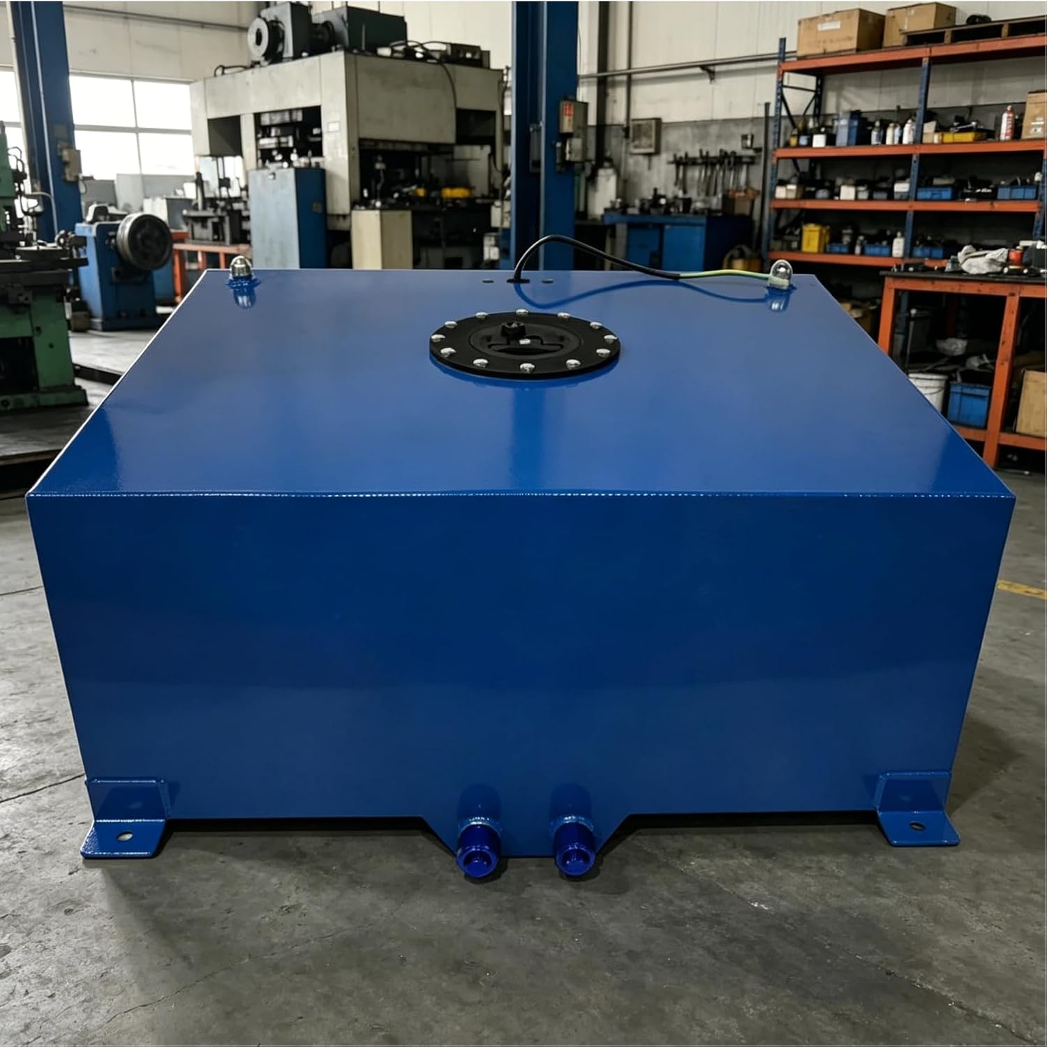 20 Gallon Fuel Cell Aluminum Fuel Tank 80L Universal Racing Street Drift Strip Fuel Gas Tank with Level Sensor - Blue