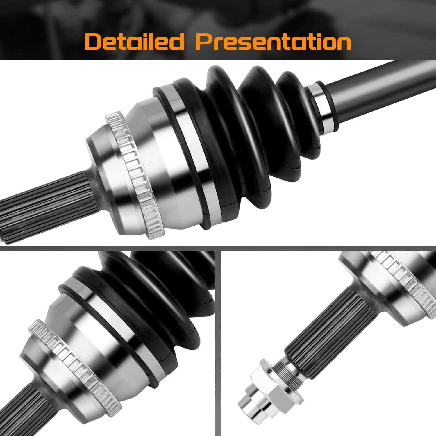 Front CV Axle Shaft Assembly Compatible with Toyota Camry 2002-2009, Highlander 2001-2007 FWD, Solara 2004-2008 - L4 2.4L Passenger Side, 66-5247