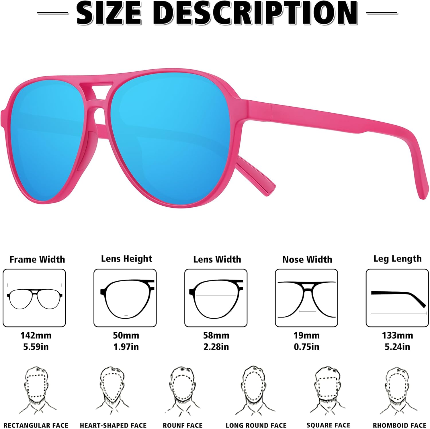 STORYCOAST Polarized Aviator Sunglasses for Men Women Classic Retro Aviators Sports Driving Running Sun Glasses