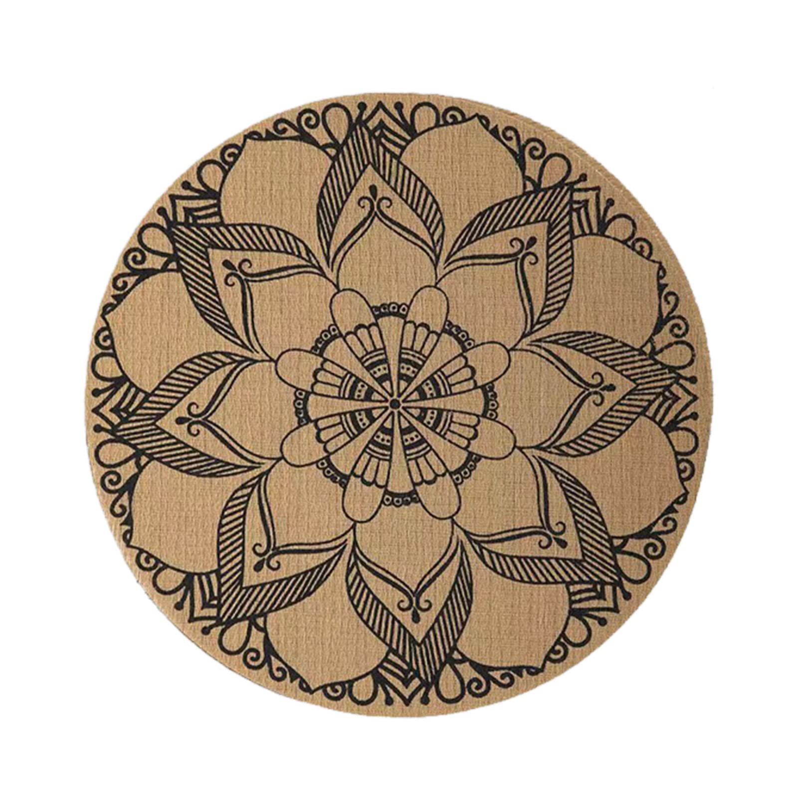Dual-Sided Round Placemat Mat Waterproof Dining Table Mat Wipeable Insulated Placemat for Restaurant Home Insulated Placemats