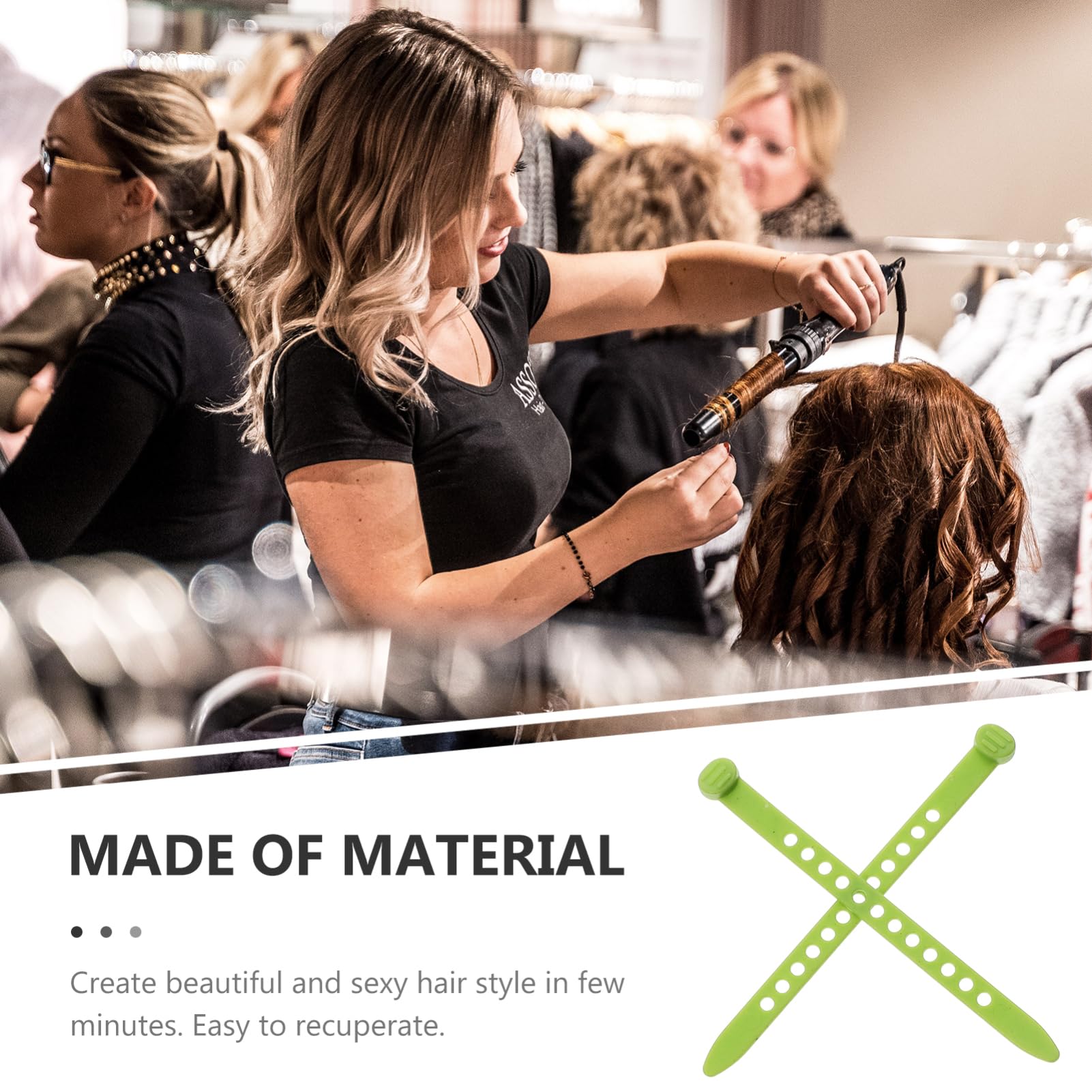 MAGICLULU 50pcs Hair Curling Strips Perm Bar Hot Cold Hair Styling Tools Hairdressing Curl Rods for Spoolies Random Color