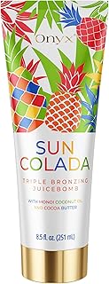 Onyx Suncolada Triple Bronzing Lotion for Tanning Bed - Indoor Dark Tanning Accelerator with Bronzer | Anti-Aging, Hydrating, Streak-Free formula | 8.5 fl oz