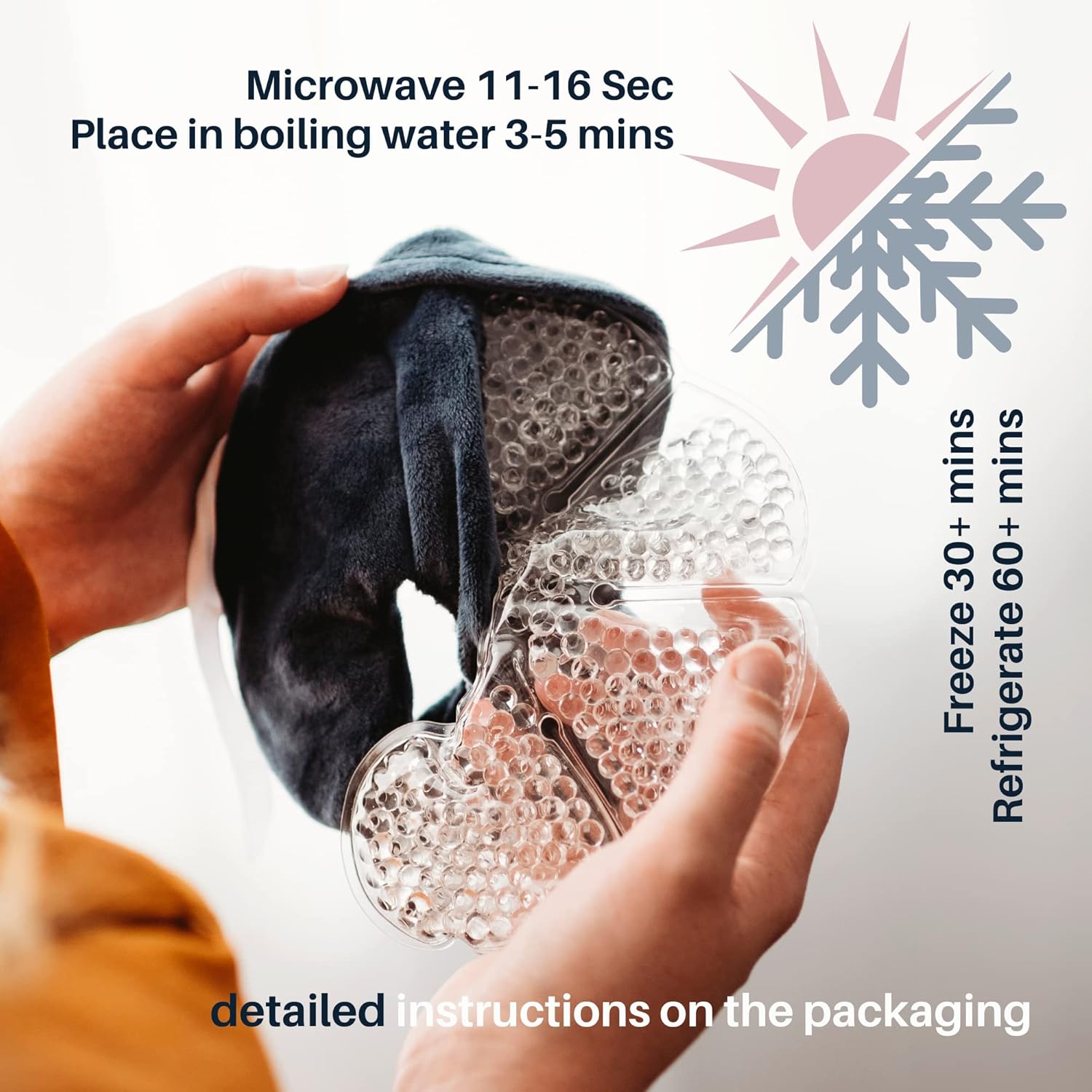 Breast Therapy Pack, 4 Breast Ice Packs for Breastfeeding, Clogged Milk