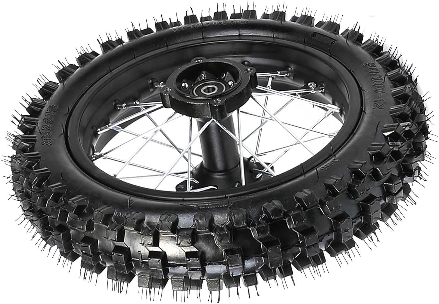 Front 60/100-14 Tire & Wheel Assembly – 2.50-14 Tire with 14" Rim – Fits 50cc 70cc 90cc 110cc 125cc Dirt Pit Bikes SSR Taotao Coolster Apollo CRF70 KX65