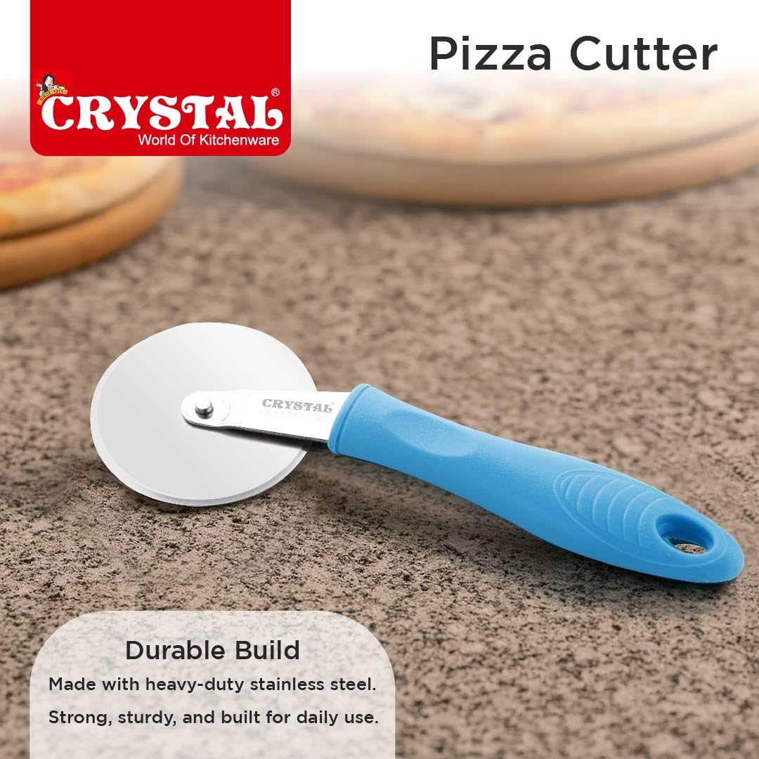Crystal - MKA069 Stainless Steel Pizza Cutter, Multicolour 1