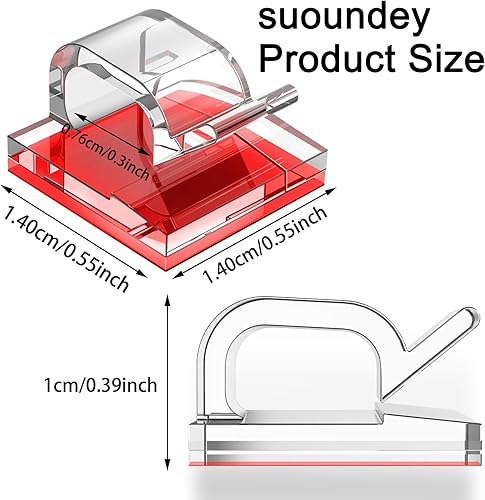 Miniatura 2 de 100 clips para cables, organizador de cables adhesivo, soporte para cables, organizador de cables, ganchos autoadhesivos para oficina, hogar