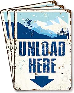 Amazon.com: SmartSign (3-Pack) Novelty Ski Sign 