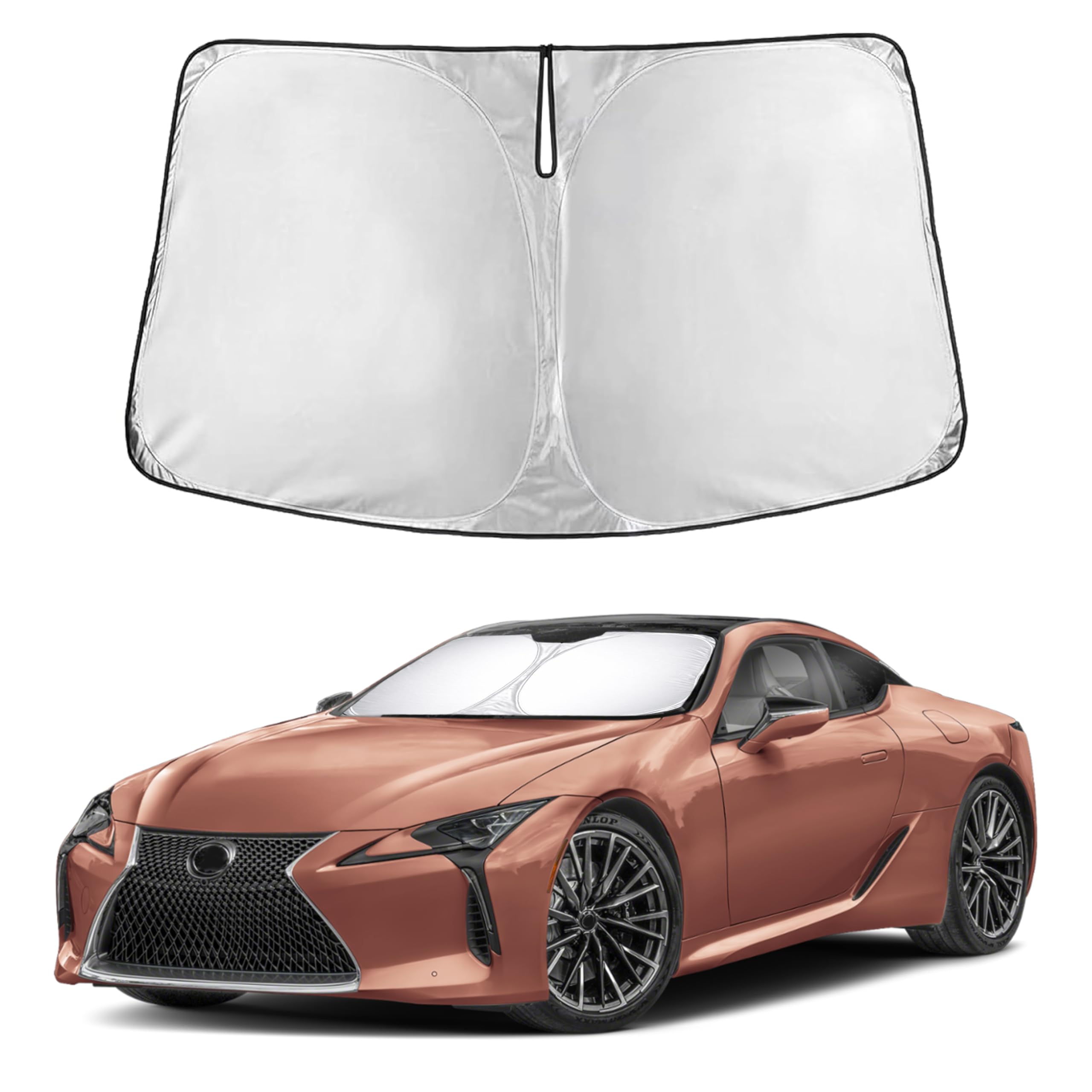 EcoNour Windshield Sunshade Compatible for Lexus LC Coupe 2022 2023 2024, Sun Visor for Front Windshield &amp; Window Sun Shade Cover, UV Heat Blocker &amp; Protector, Car Accessories