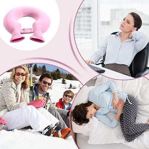Miniatura 5 de Neck Hot Water Bottle,Hot Cold Compress Leak-Proof Wrap,Reusable Shoulder Warmer Bottle - for Home Office Winter School Travel Vacation