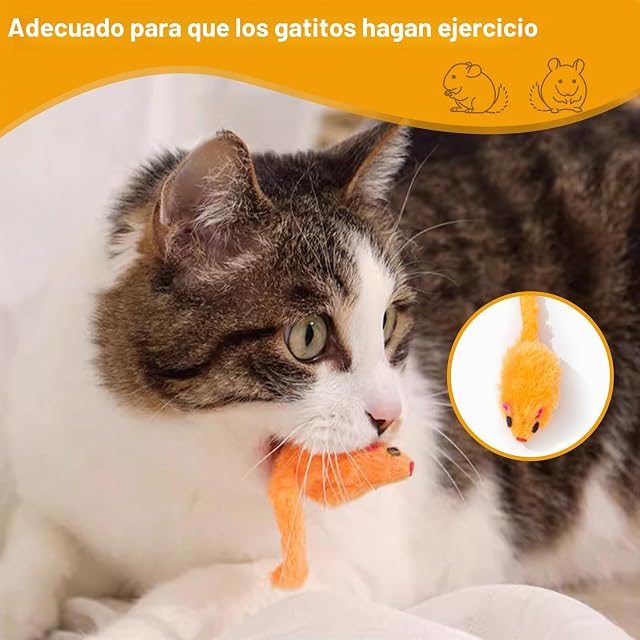 Foto 6 de 7 de yolzhxe 12 Pza Ratones de Juguete, Color Aleatorio Peluche Ratones Juguete