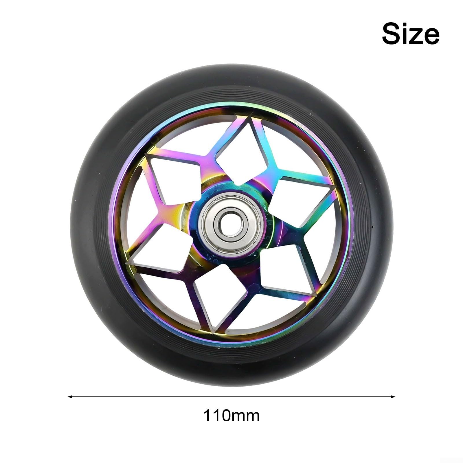 Pro Scooter Wheels, 110Mm Stunt Scooter Aluminum Alloy Wheel Hub Replacement For Professional Scooters(Seven colors)