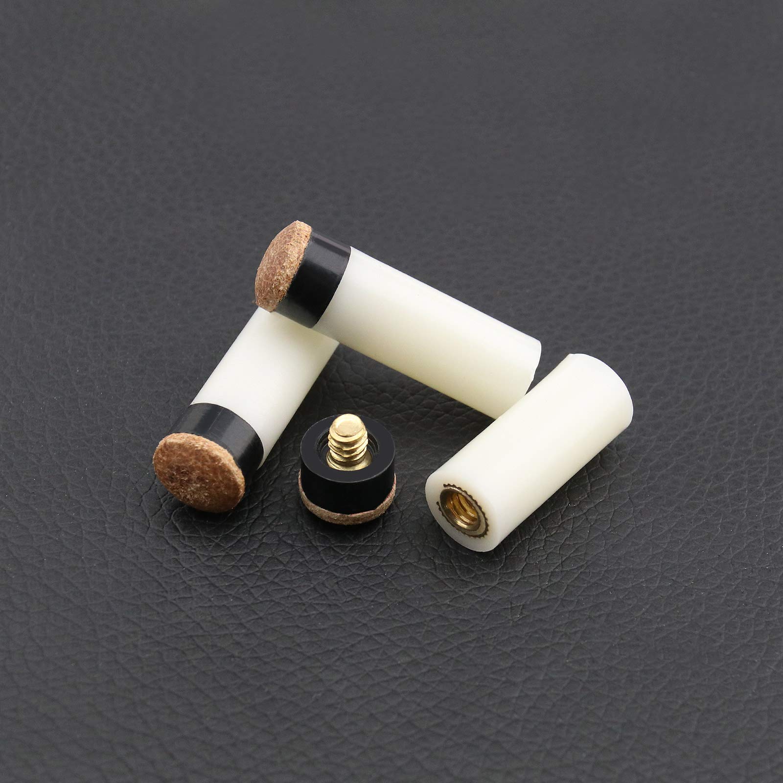 OTOTEC 20 Juegos de Puntas para Tacos de Billar Atornilladas de 11mm con Virolas de Palo de Billar Atornilladas Accesorios de Repuesto para Billar Inglés Suministros para El Hogar