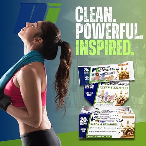 Miniatura 4 de Performance Inspired Nutrición - Barra de proteína 2.0 - Contiene - 0.71 oz de proteína - Fibra 6G - 0.14 oz MCT - 1 mil millones de probióticos CFU