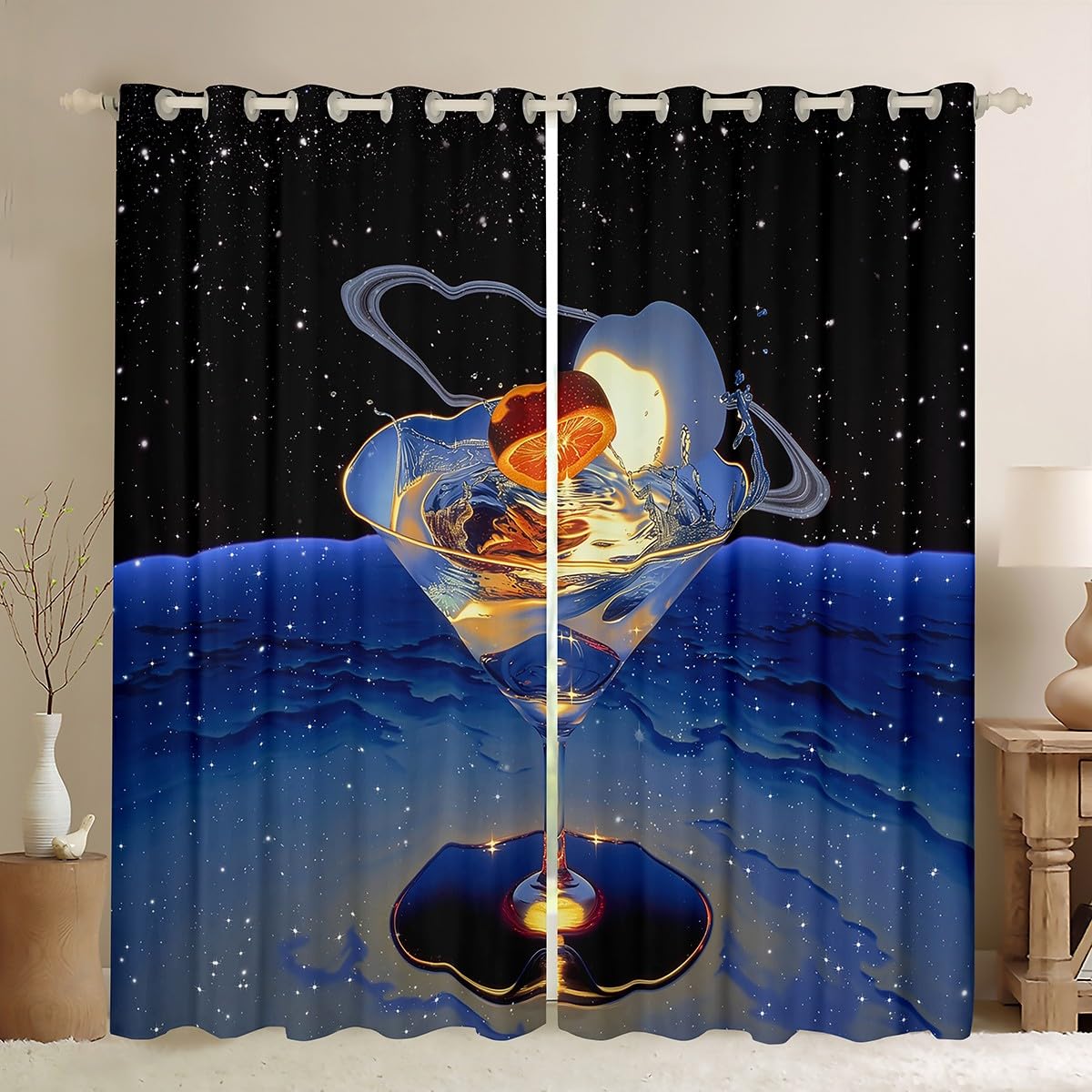Rideaux univers romantique pour stopper les reflets du soleil dans le salon