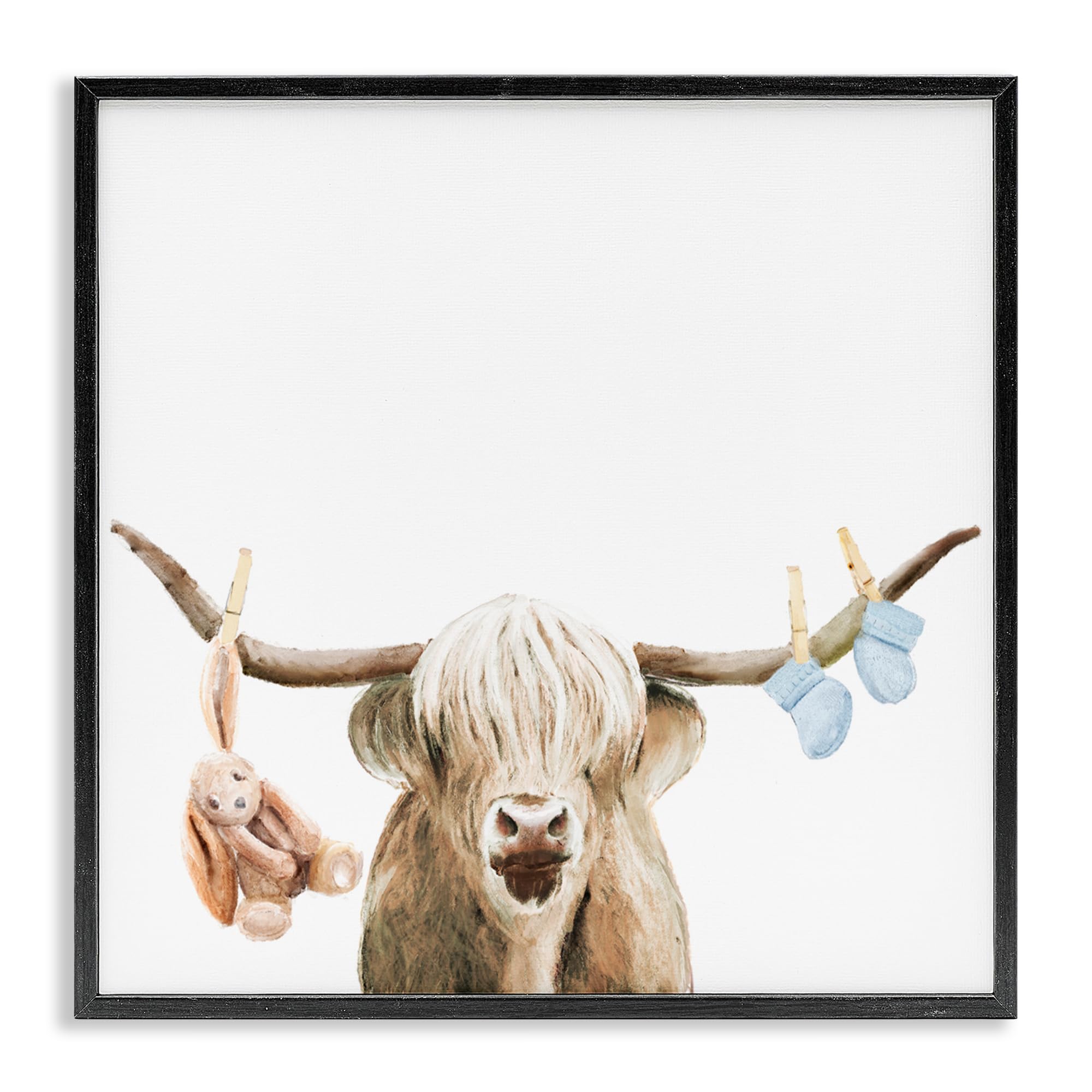 Vache Highland Baby Boy impression giclée Stupell pour décorer la chambre bébé