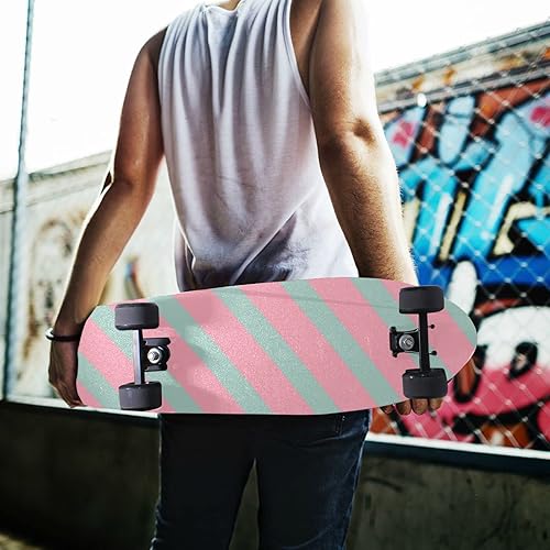 Vista 142 de Abstracto Negro Gris Geométrico Skateboard Grip Tape 33x9inch Papel de lija Longboard Scooter Griptape Diseño antideslizante y anti-desgarro