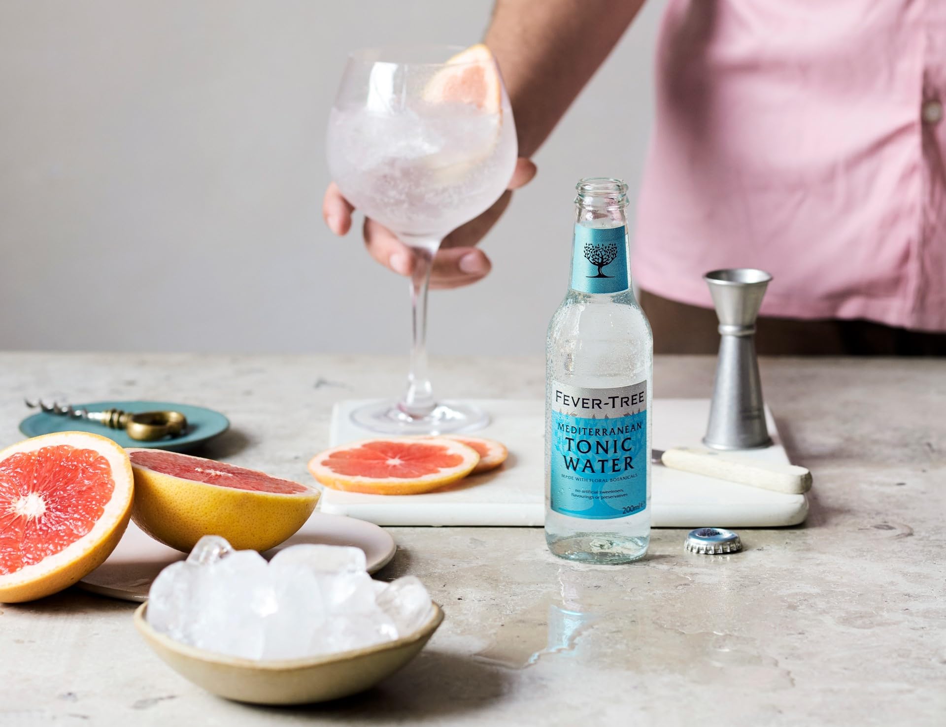 FEVER-TREE | Mediterranean Tonic Water | Mit natürlichen Aromen wie floralen Botanicals | 24 x 200ml