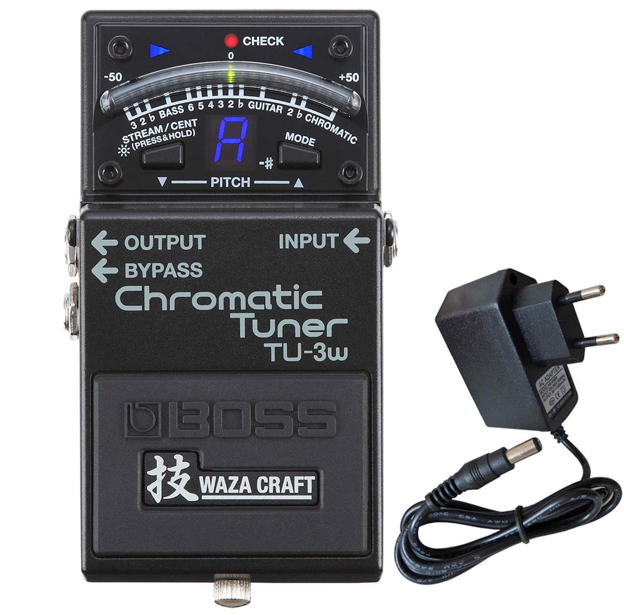 Boss TU-3W Waza - Accordatore cromatico + alimentatore Keepdrum 9 V