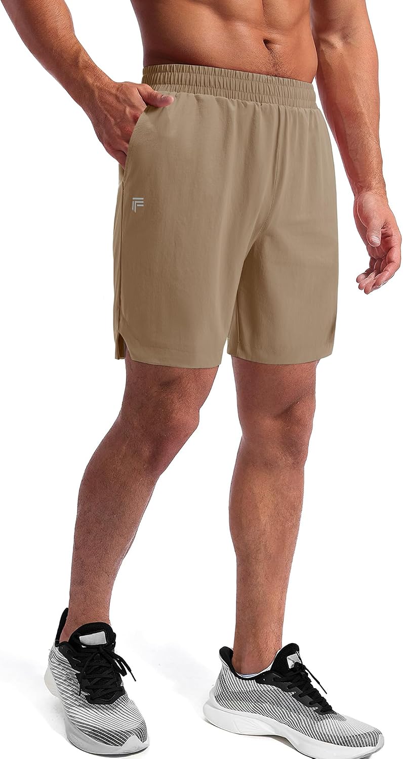 Running Shorts for Men 2 in 1 Linner Quick Dry Athletic Gym Workout Tennis Shorts with Phone Pockets