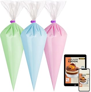 Kootek 100 Pack 16 Inch Disposable Piping Bags - Anti-Burst Thick Pastry Bags for Cake Decorating Cookie Frosting