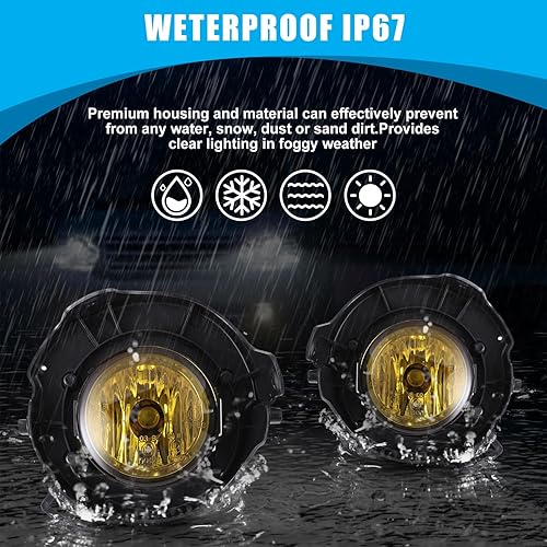 Miniatura 11 de CPW Luces antiniebla compatibles con Nissan Pathfinder 2005 2006 2007 2008 2009 2010 2011 2012 [Frontier 2005-2009] Luces antiniebla de conducción
