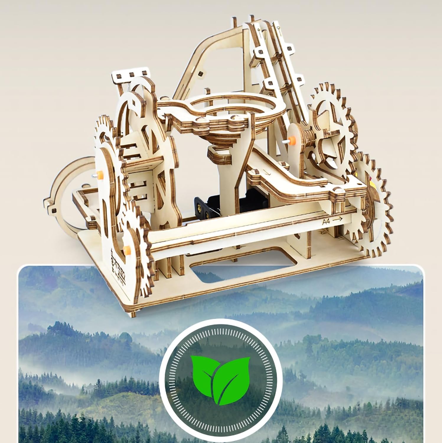 3D Assembly Wooden Brain Teaser Puzzles for Adults Teens Marble Run Chain Kit Wood Mechanical Puzzles Assembly Model Building Kits DIY Wooden Puzzle Toys for Adult Teen Gifts
