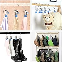 Vista 5 de FuninCrea Clips para ganchos de lavandería, 5 piezas de acero inoxidable antideslizantes para botas de lavandería, portátiles, resistentes