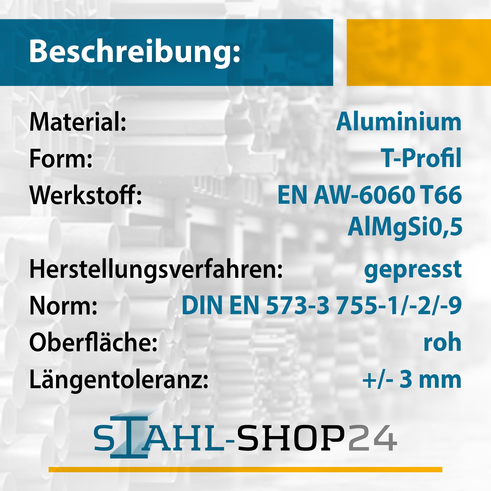 Stahl-Shop24 T-Stab aus Aluminium 80x80x8mm 1500 mm roh AlMgSi0,5 für Modellbau Möbelkanten Bastelarbeiten DIY-Projekte Halterungen kleine Rahmen Führungsprofile leicht bearbeitbar nicht magnetisch