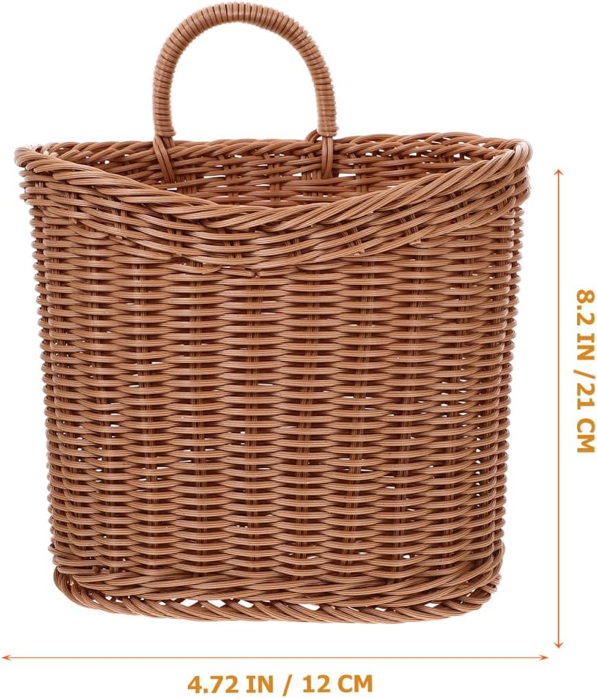 Kitchen Hanging Basket Wall Hanging Basket for Ginger Garlic Onion Storage Hanging Wall Fruit for Produce Woven Storage for Kitchen Organization and Home Decor