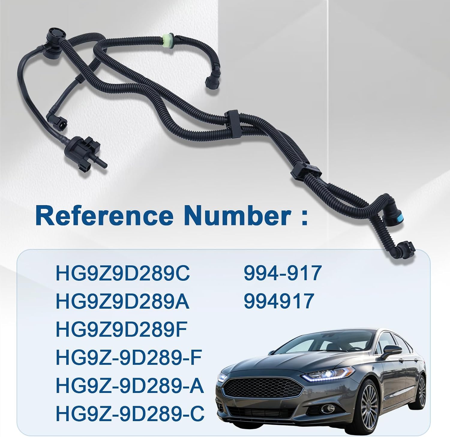 HG9Z9D289F Vapor Canister Purge Valve Compatible with Ford Fusion 1.5L L4 2017 2018 2019 2020, Replaces HG9Z9D289A HG9Z9D289C 994-917, EVAP Emissions Purge Solenoid for Fuel System Repair
