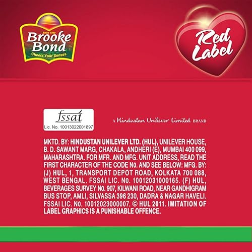 Miniatura 4 de Paquete de 2 Brooke Bond Red Label Natural Care con 5 ingredientes ayurvédicos para aumentar la inmunidad (2 x 250 gm) El embalaje puede variar