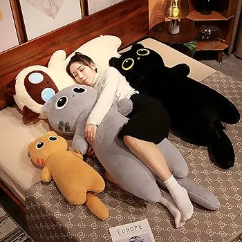 抱き枕 ぬいぐるみ 黒猫 ネコ かわいい 110cm Amazon.co.jp: yarui 可愛い 黒猫のぬいぐるみ ネコ キャット