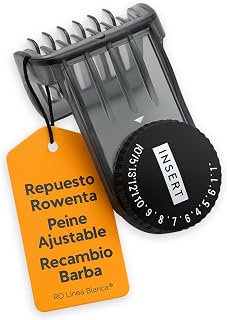 RO Linea Blanca ® Peine Cortapelos Compatible Con Rowenta TN3400 Repuesto Original CS00139085 Guía Ajuste Milimétrico 0.5–15mm Accesorio Recambio Barba Expertise Vision Trimmer