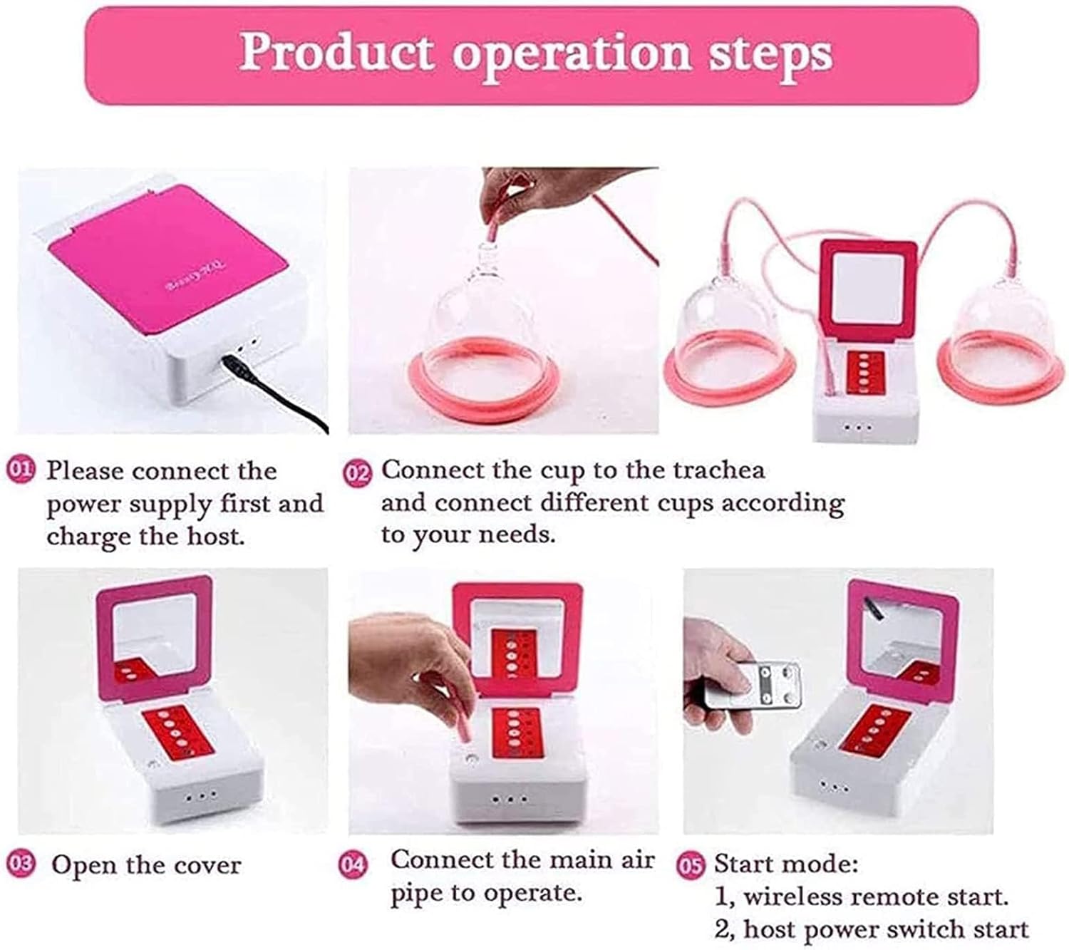 Enlargement Female Breast Massager Cup, Wireless Electric Breast Female Chest Care Tool, Chest Care Machine Enlarger Breast Enlargement,C Cup, CCup