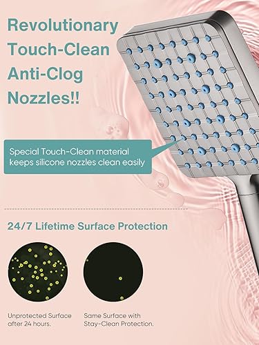 Miniatura 19 de Cobbe Cabezal de ducha filtrado con mano, 6 modos de pulverización, filtros suavizantes de agua, elimina el cloro y reduce la piel seca, níquel 1.