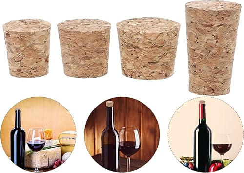 Miniatura 7 de Toddmomy 4 tapones de corcho para botellas de vino, corcho de madera suave, tapón de botella de cerveza de madera para fabricación de vino